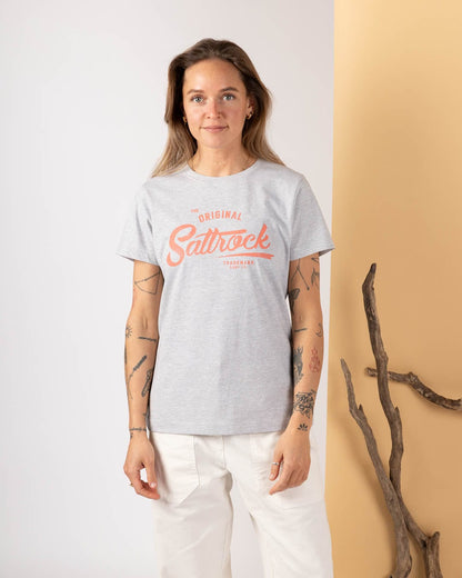 Trademark Stripe - Womens Short Sleeve T-Shirt - Grey
