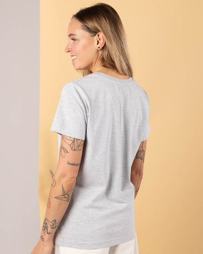 Trademark Stripe - Womens Short Sleeve T-Shirt - Grey