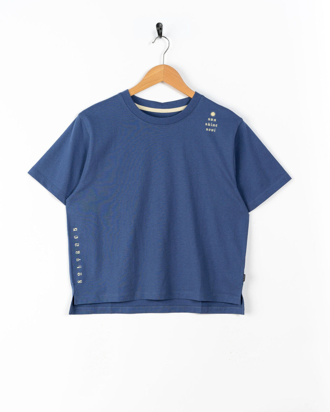 Sunshine Soul - Womens Short Sleeve Boxy T-Shirt - Blue