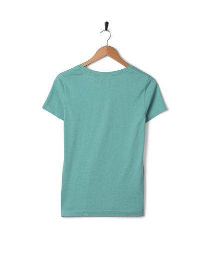 Essential Womens Short Sleeve V-Neck T-Shirt in Blue