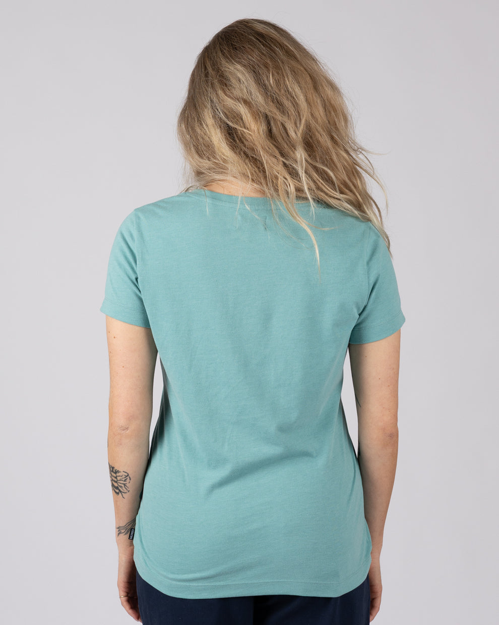 Essential Womens Short Sleeve V-Neck T-Shirt in Blue