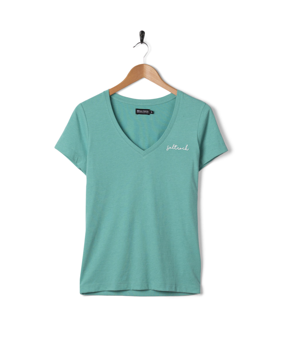 Essential Womens Short Sleeve V-Neck T-Shirt in Blue