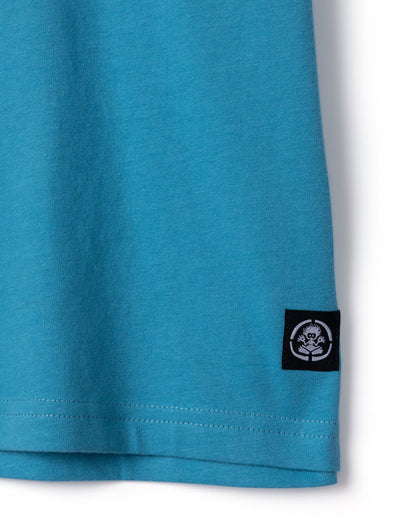 Origin Stripe Kids Short Sleeve T-Shirt in Bright Blue