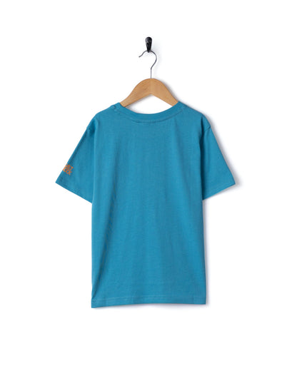 Origin Stripe Kids Short Sleeve T-Shirt in Bright Blue