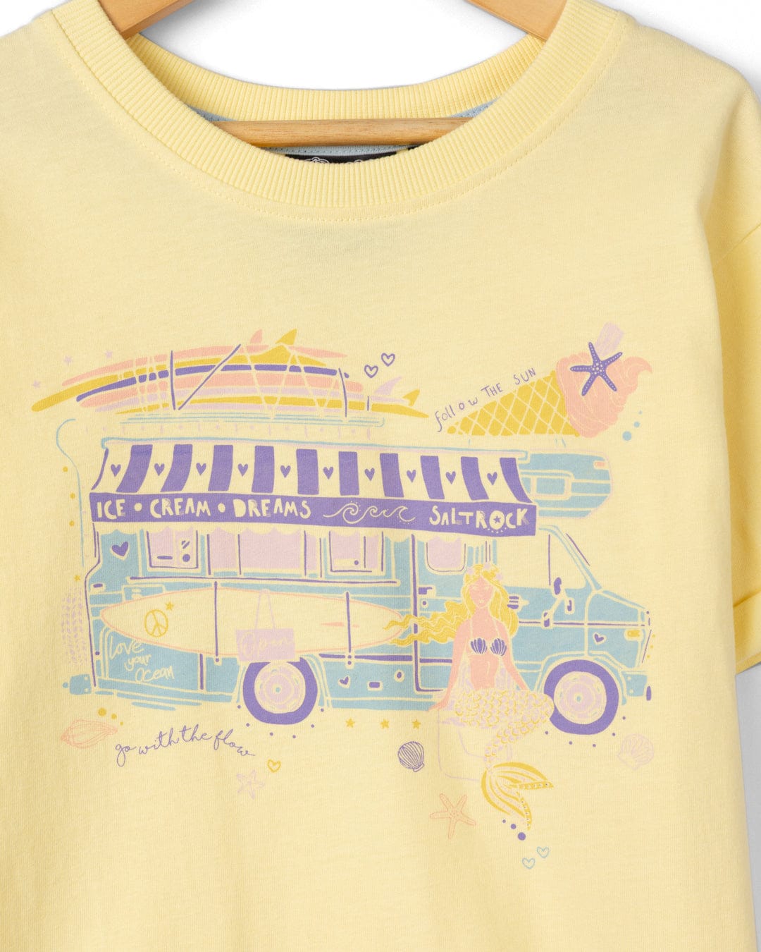 Scoop Kids Short Sleeve T-Shirt in Light Yellow