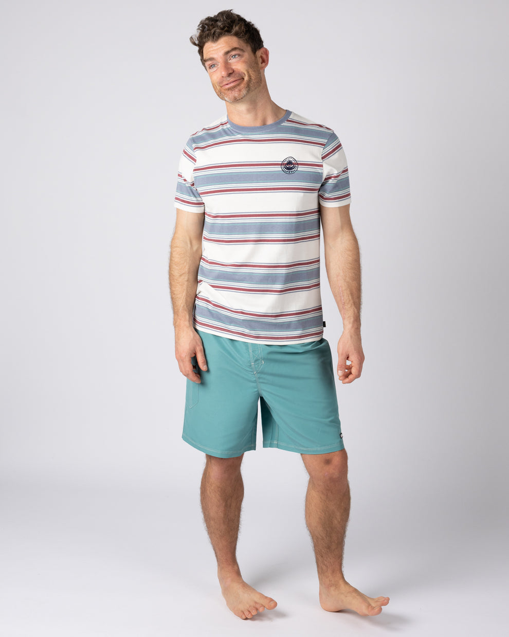 Race Heritage - Mens T-Shirt - Cream Stripe