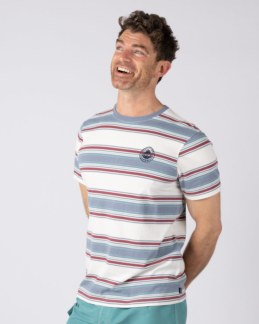 Race Heritage - Mens T-Shirt - Cream Stripe