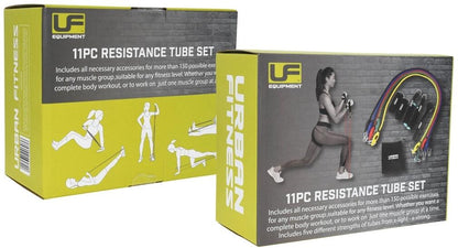 Urban Fitness 11pc Resistance Tube Set