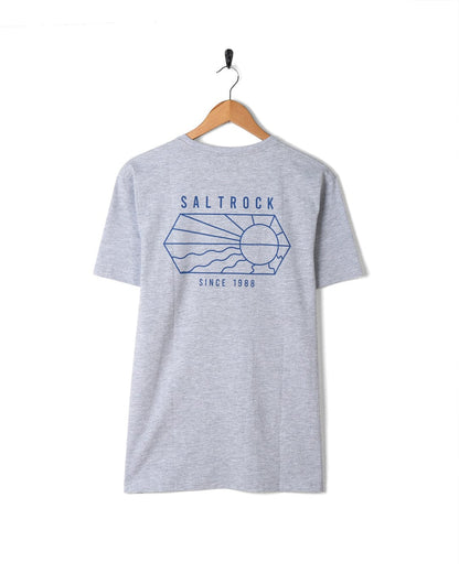 Vantage Outline - Mens Short Sleeve T-Shirt - Grey Marl