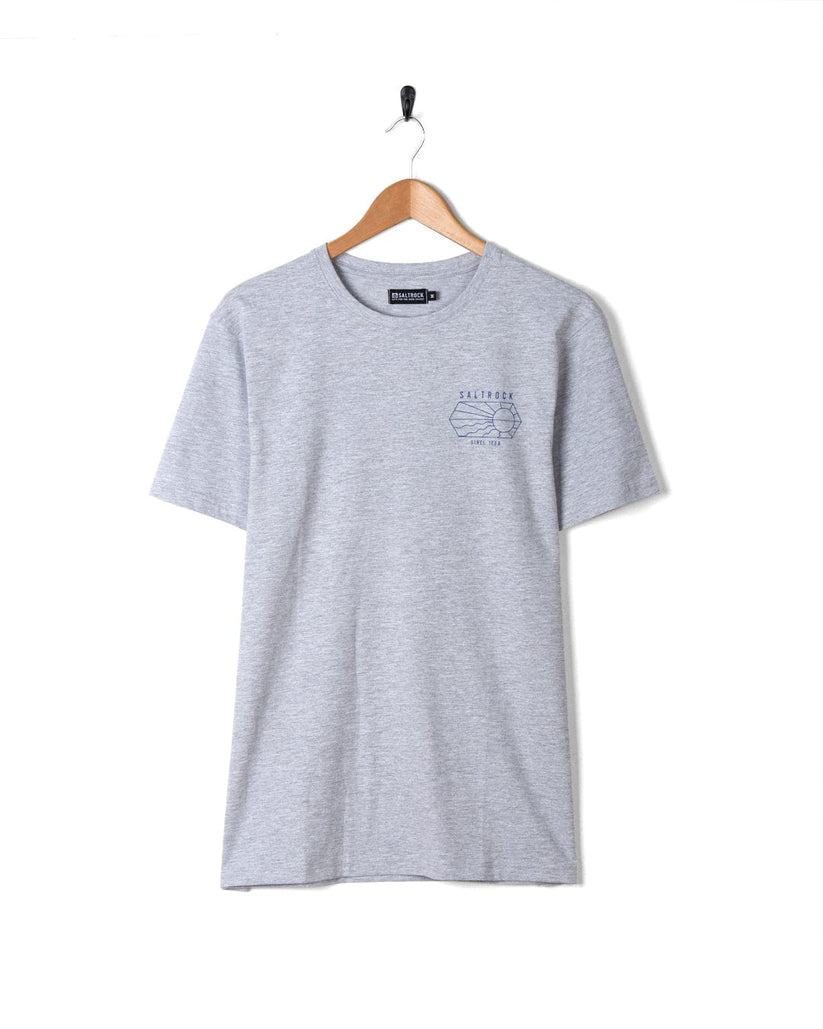 Vantage Outline - Mens Short Sleeve T-Shirt - Grey Marl