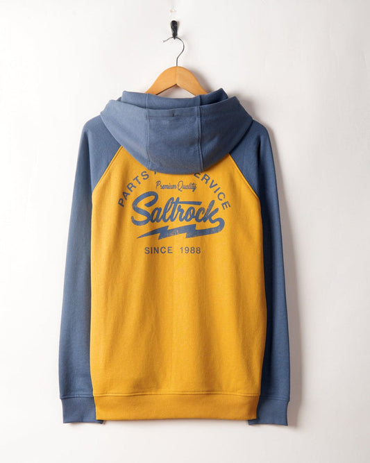 Vegas Script - Mens Pop Raglan Hoodie - Yellow