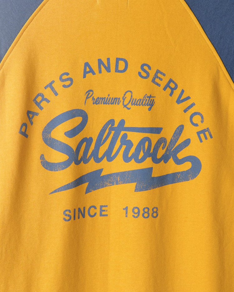 Vegas Script - Mens Pop Raglan Hoodie - Yellow