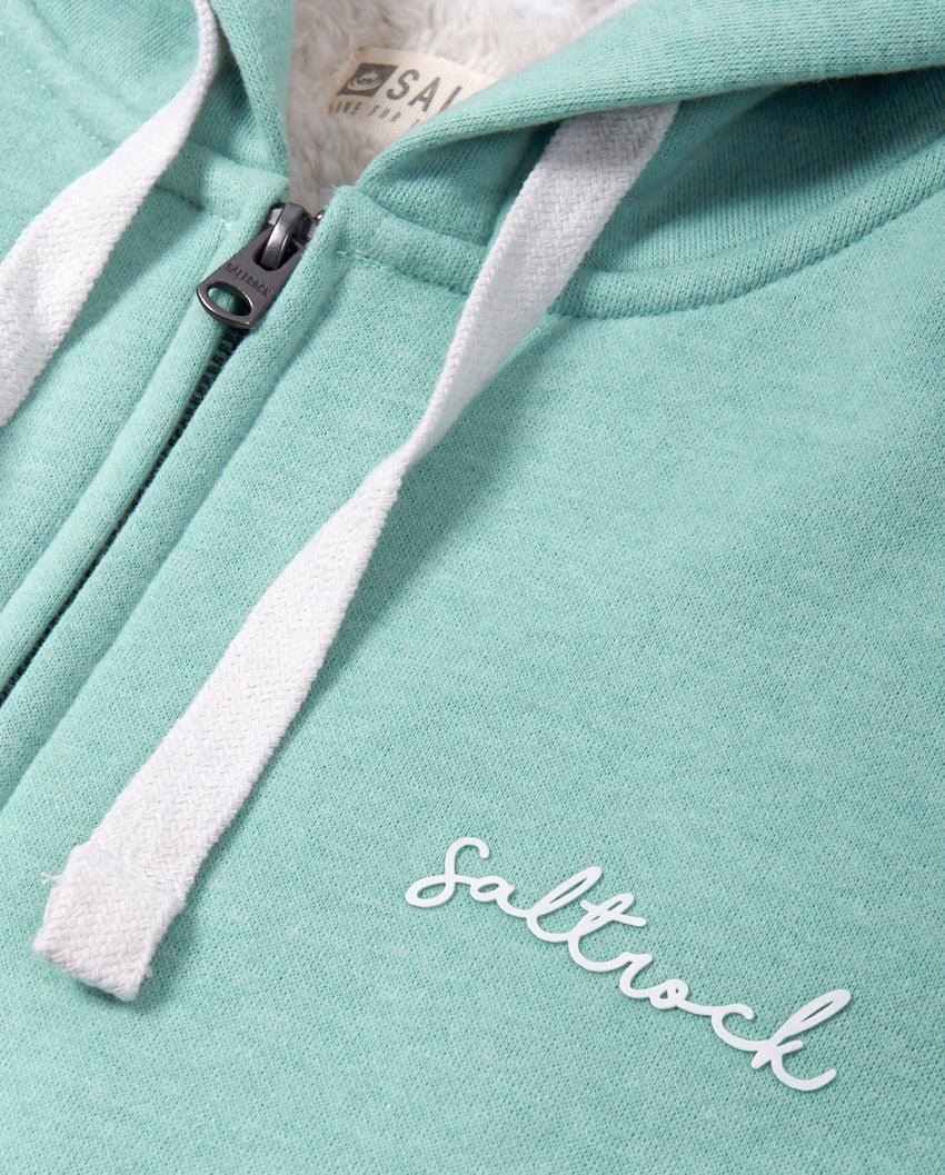 Velator - Womens Fur Lined Hoodie - Turquoise