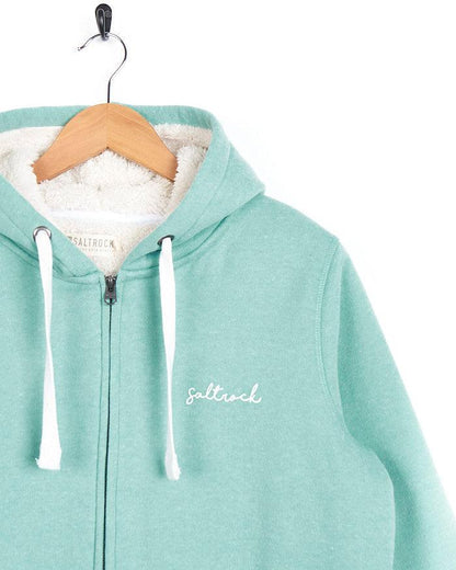 Velator - Womens Fur Lined Hoodie - Turquoise