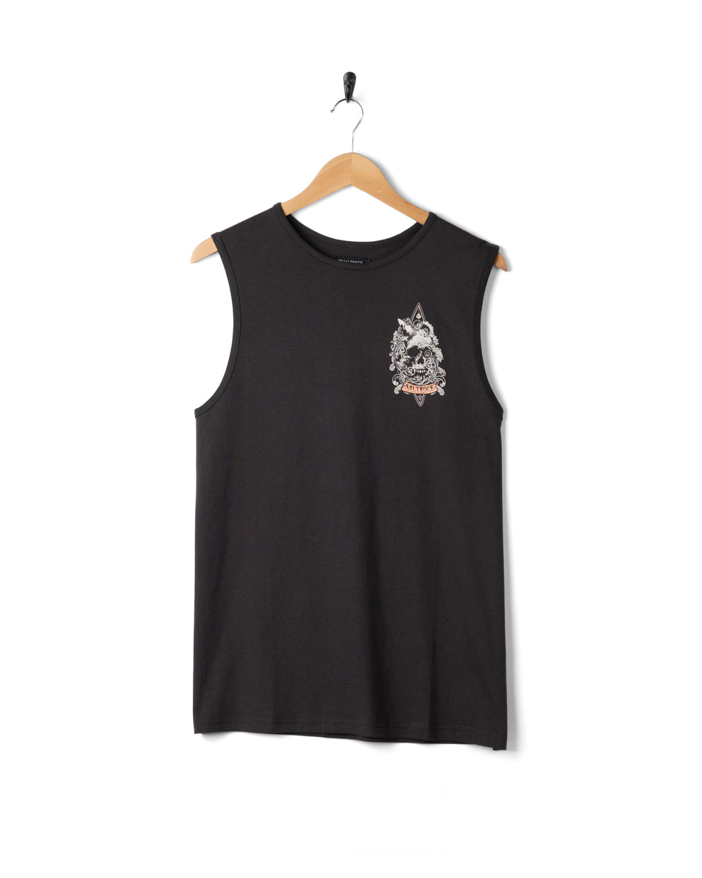 Dark Water Mens Vest in Dark Grey
