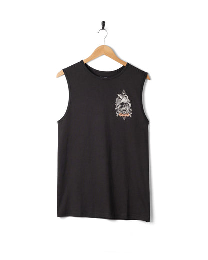 Dark Water Mens Vest in Dark Grey