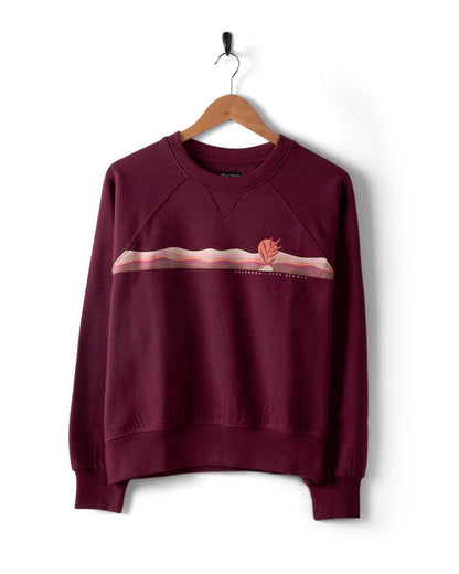 Wavey Stripe - Womens Recycled Sweat - Purple