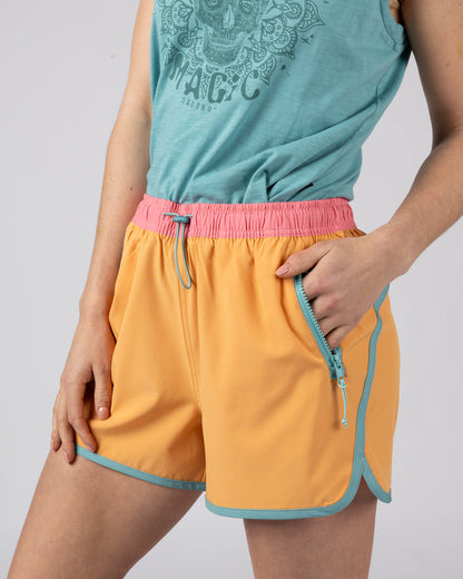 Copper Block Womens Walkshort in Light Orange