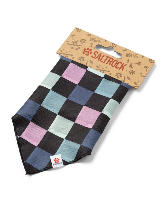 Skatecheck Dog Bandana in Black Check