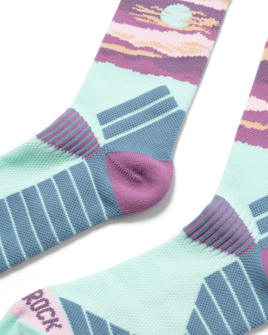 Mountainscape Hiking Socks in Purple