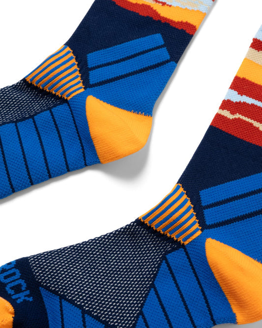 Mountainscape Hiking Socks in Blue