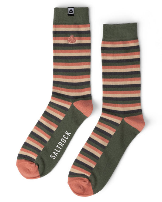 Ok Stripe Socks in Orange