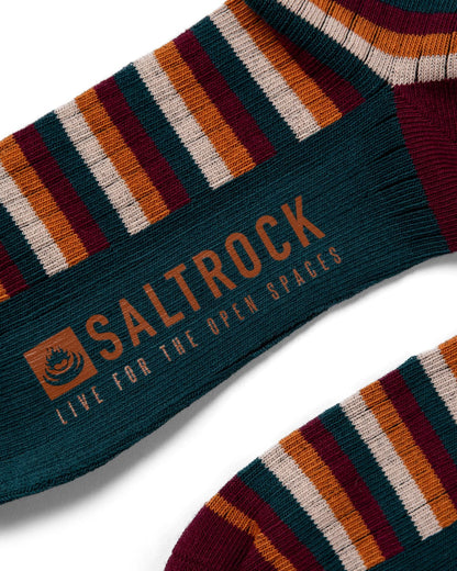 Ok - Socks - Dark Pink Stripe