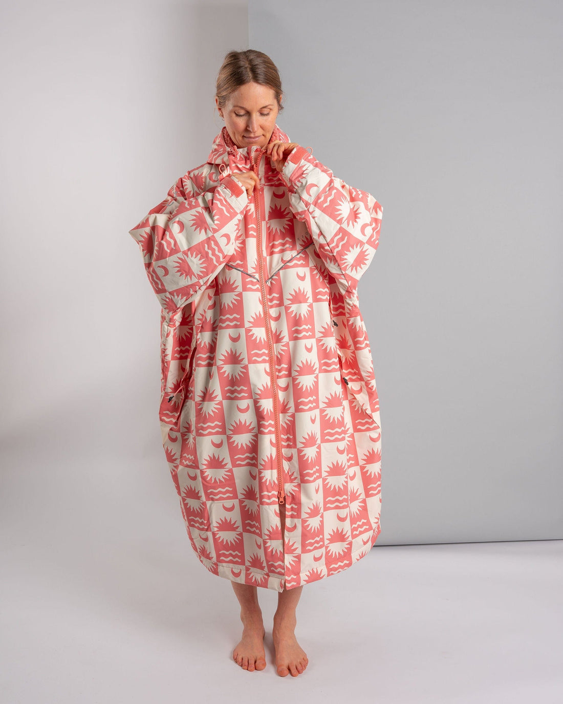 Recycled Changing Robe - Equinox - Coral