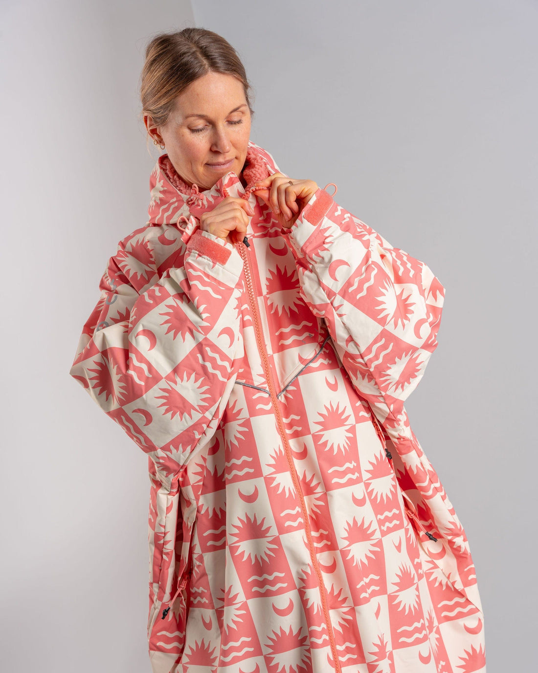 Recycled Changing Robe - Equinox - Coral