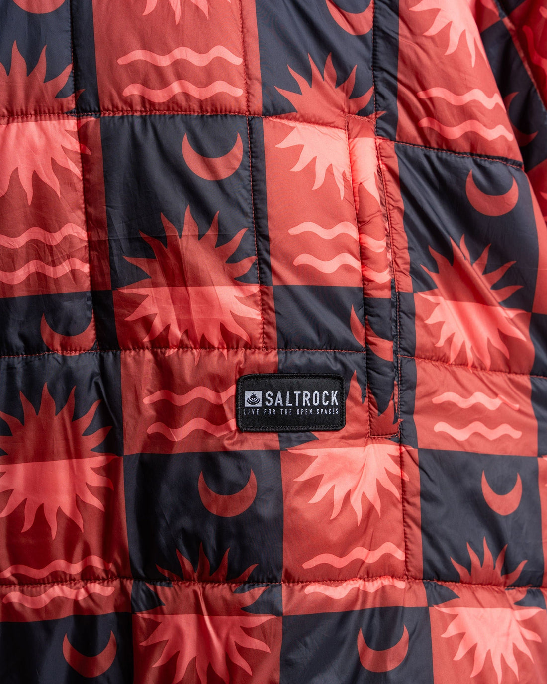 Equinox - Recycled Reversible Poncho - Orange/Grey