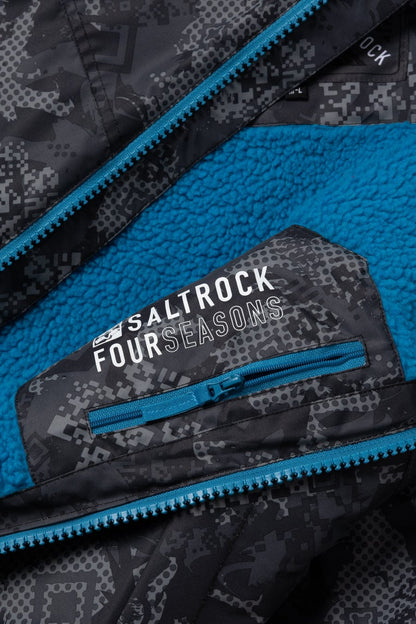 Digicamo - Kids Changing Robe - Black/Blue