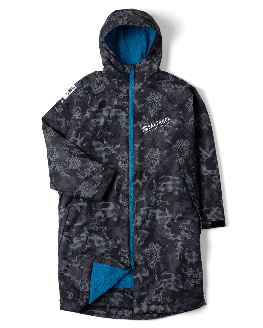 Digicamo - Kids Changing Robe - Black/Blue