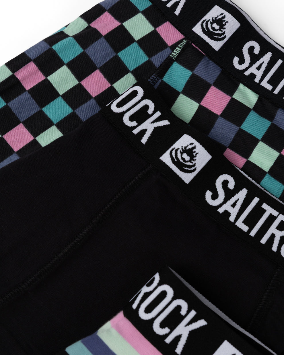 Skatecheck Mens Boxer Pack In Black
