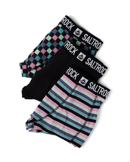 Kids Skatecheck Boxer Pack In Black