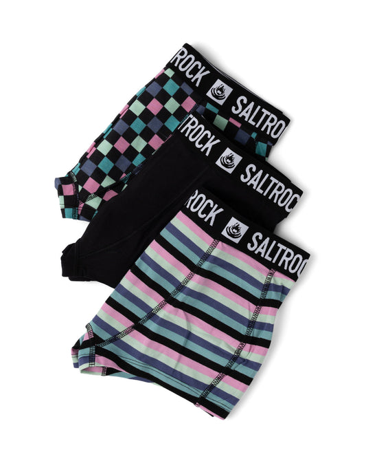Kids Skatecheck Boxer Pack In Black