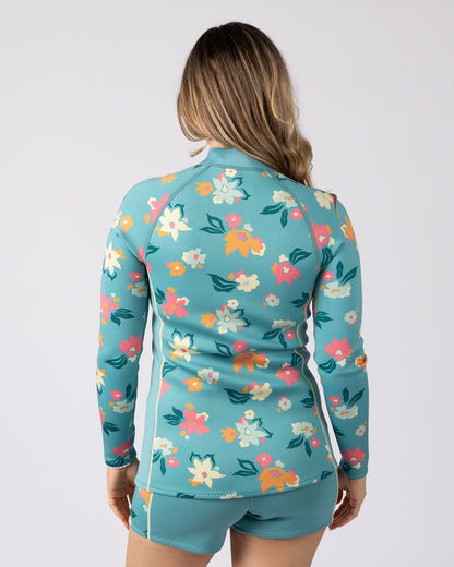 Surfdaze Womens 2mm Wetsuit Jacket in Blue