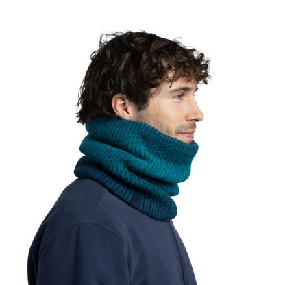Marin Blue Ink - Knitted & Polar Neck Warmer - BUFF