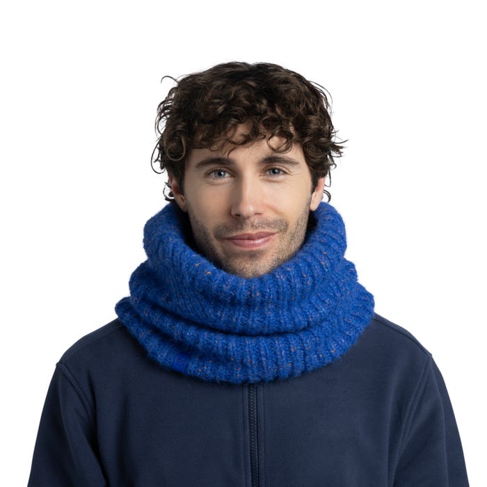 Eyla Royal Blue - Knitted & Polar Neck Warmer - BUFF
