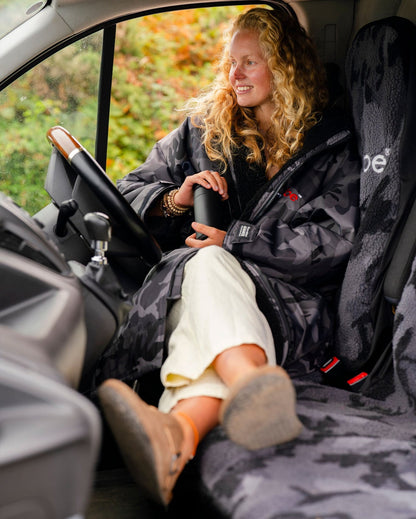 Dryrobe Camo Black Single Car Seat Cover