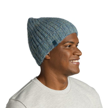 Dalia Teal - Knitted & Polar Beanie - BUFF