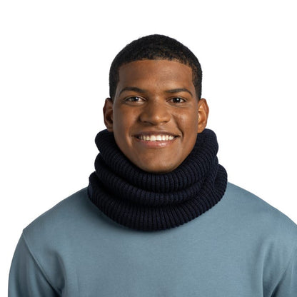 Rutger Navy - Knitted & Polar Neck Warmer - BUFF