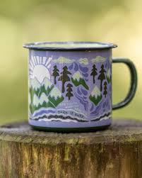 Take It Easy Enamel Mug in Blue