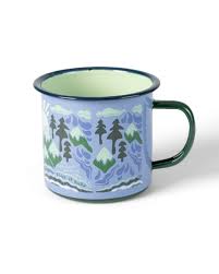 Take It Easy Enamel Mug in Blue