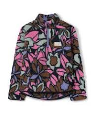 Fleur Womens 1/4 Neck Fleece In Pink