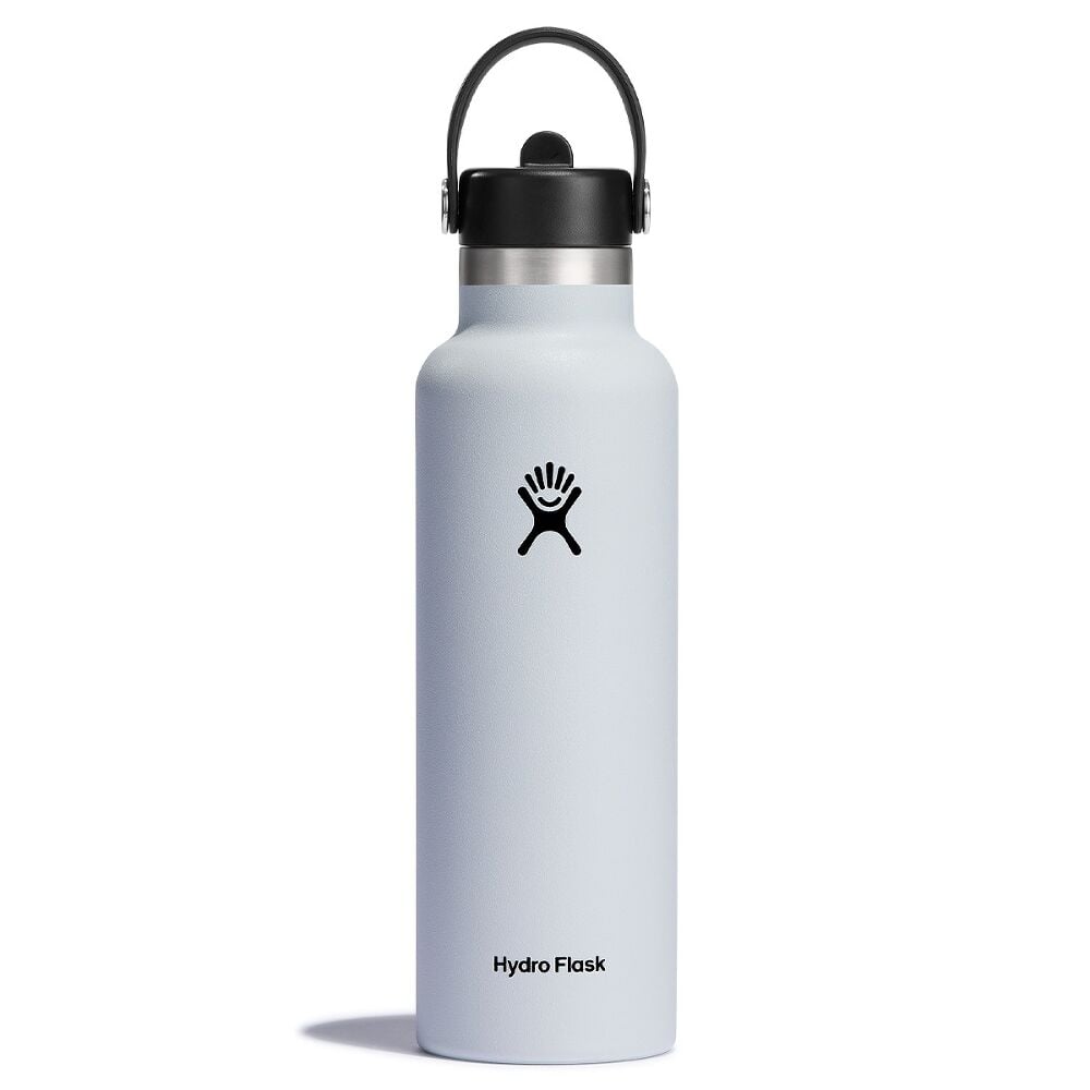 21 oz (621 ml) Standard Mouth with Flex Straw Cap - White - Hydro Flask