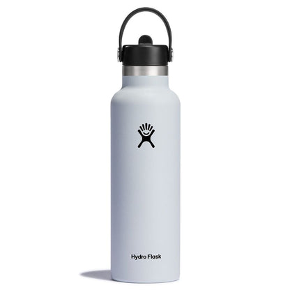 21 oz (621 ml) Standard Mouth with Flex Straw Cap - White - Hydro Flask