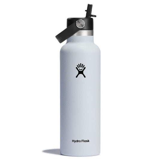 21 oz (621 ml) Standard Mouth with Flex Straw Cap - White - Hydro Flask