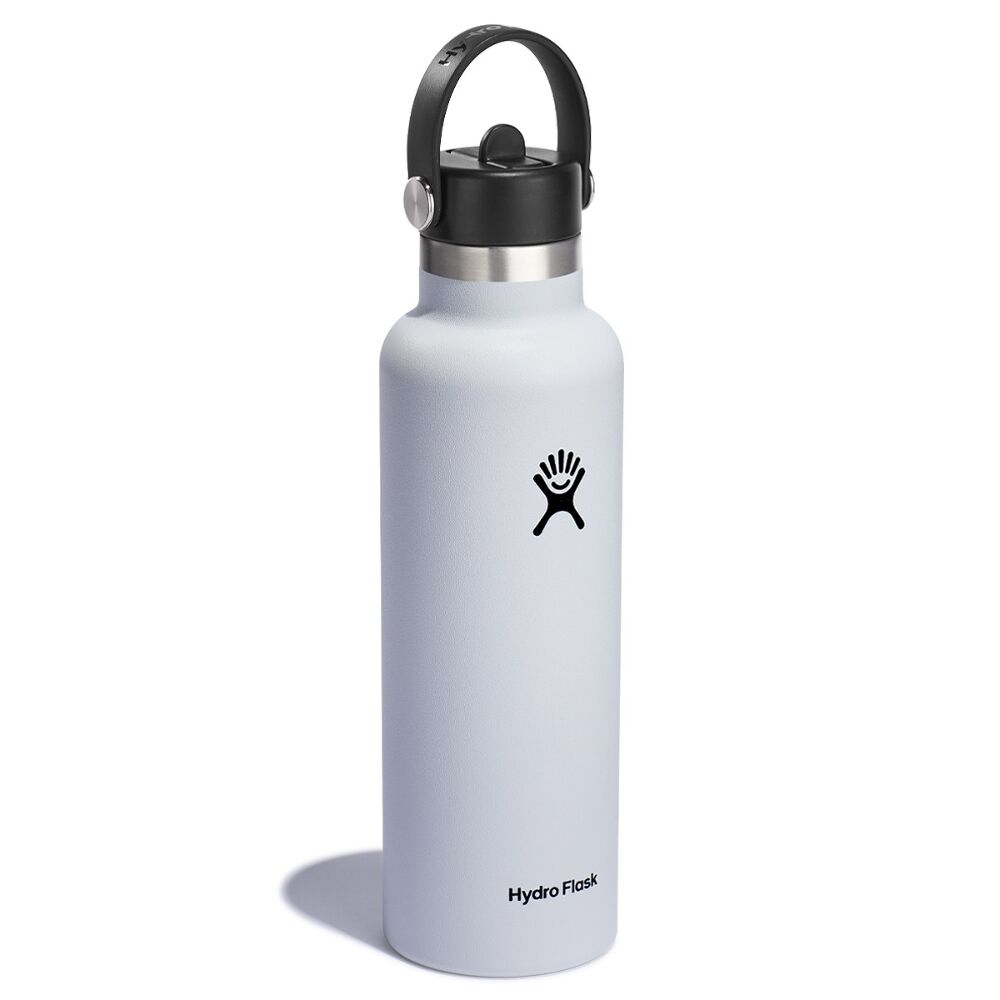 21 oz (621 ml) Standard Mouth with Flex Straw Cap - White - Hydro Flask