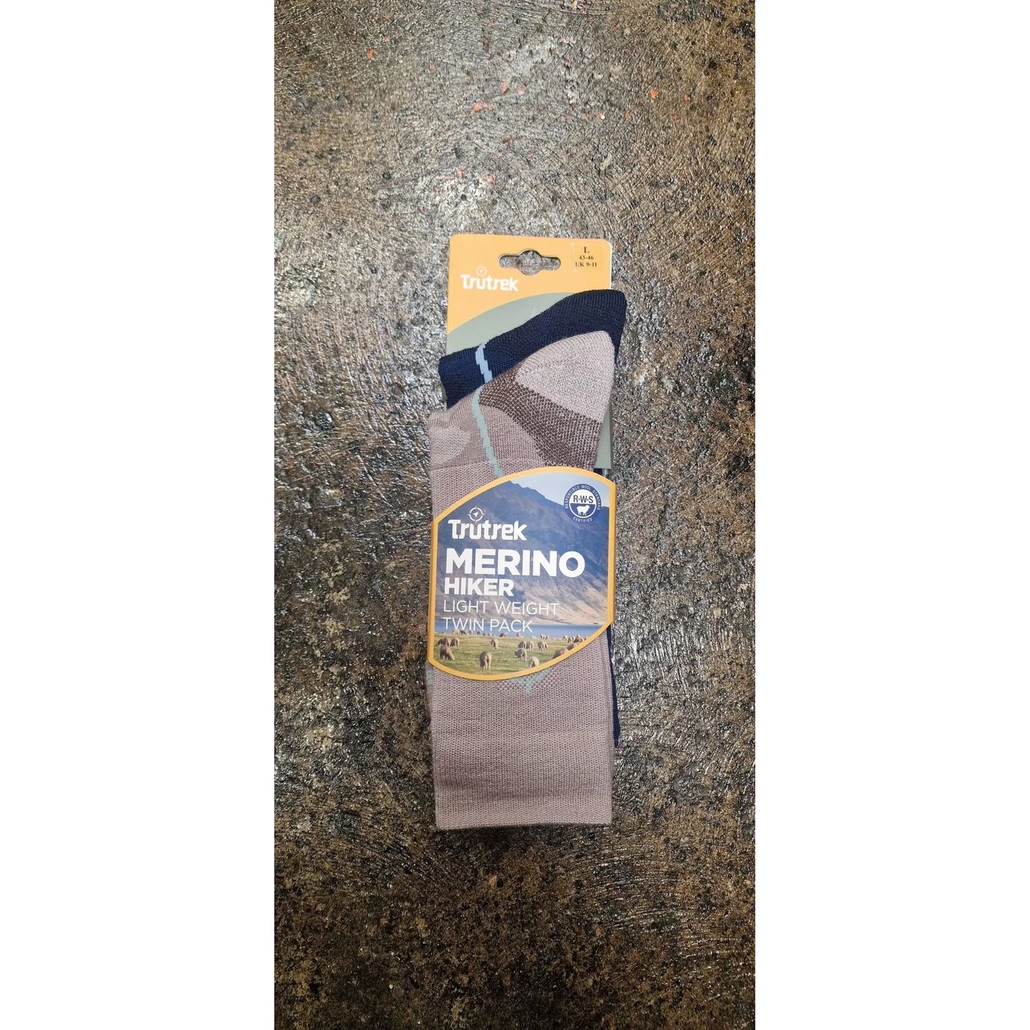 Trutrek Merino Hiker Twin Pack Light Weight in Navy/Slate