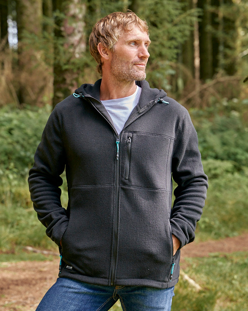 Bradford - Mens Fleece Zip Hoodie - Black